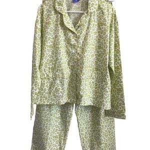 Pine Cone Hill Womens Luxury Cotton LS 2 Piece Sleep Set. Size L